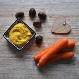 Recette bébé dès 9 mois : Mouliné de carottes aux marrons